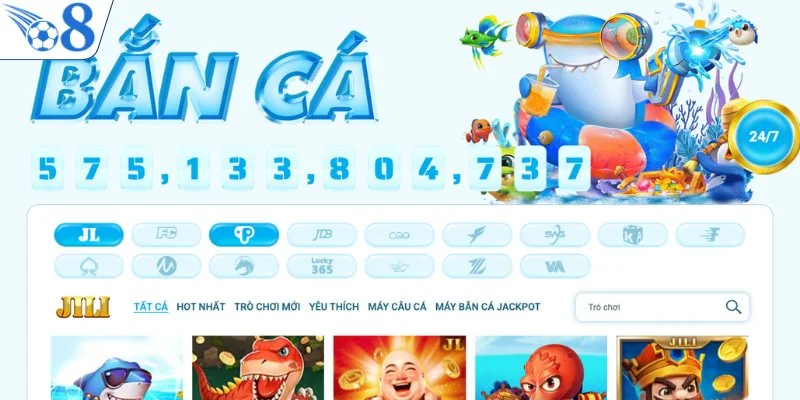 Bắn cá O8 có mức cược và giá trị thưởng khác nhau